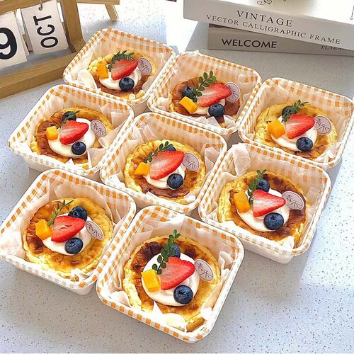 Plaid bento box, tirami soda bag box, picnic oil paper, spring outing, Japanese cake box, dessert box, packaging box