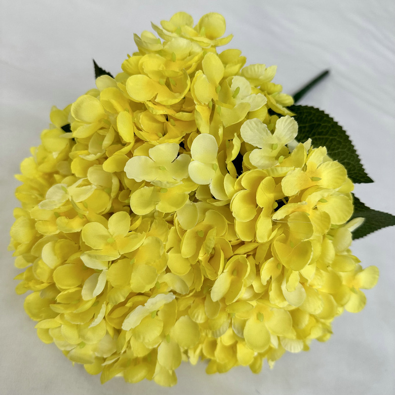 5頭の梅宇のアジサイのシミュレーションの花の単枝の大きいアジサイの結婚式場は装飾の花の列を飾って毛布の造花を磨いています。|undefined