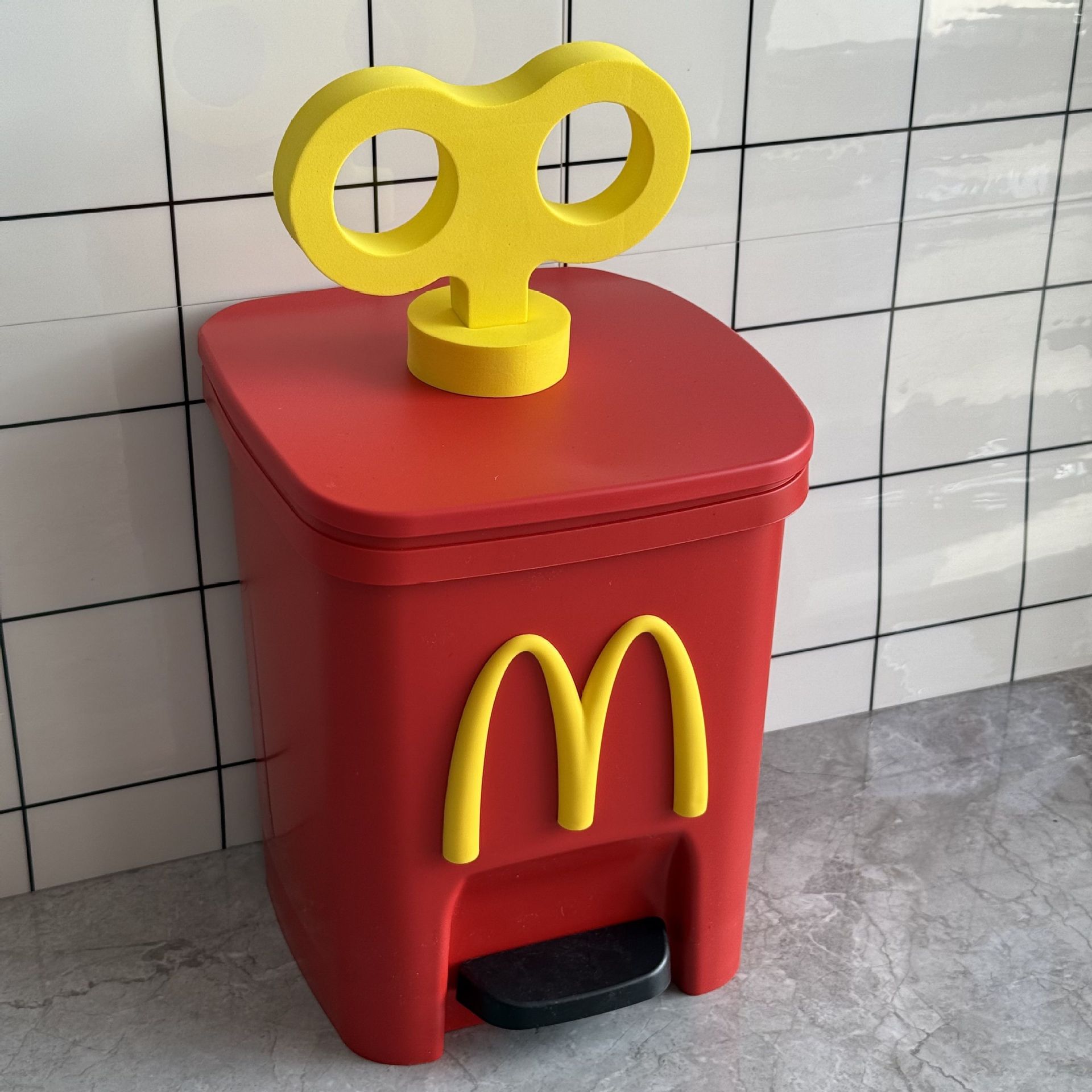 Botella de basura de trigo y trigo pie pie con cubierta encantadora sala de estar familiar dormitorio silencioso baño de gran capacidad cocina