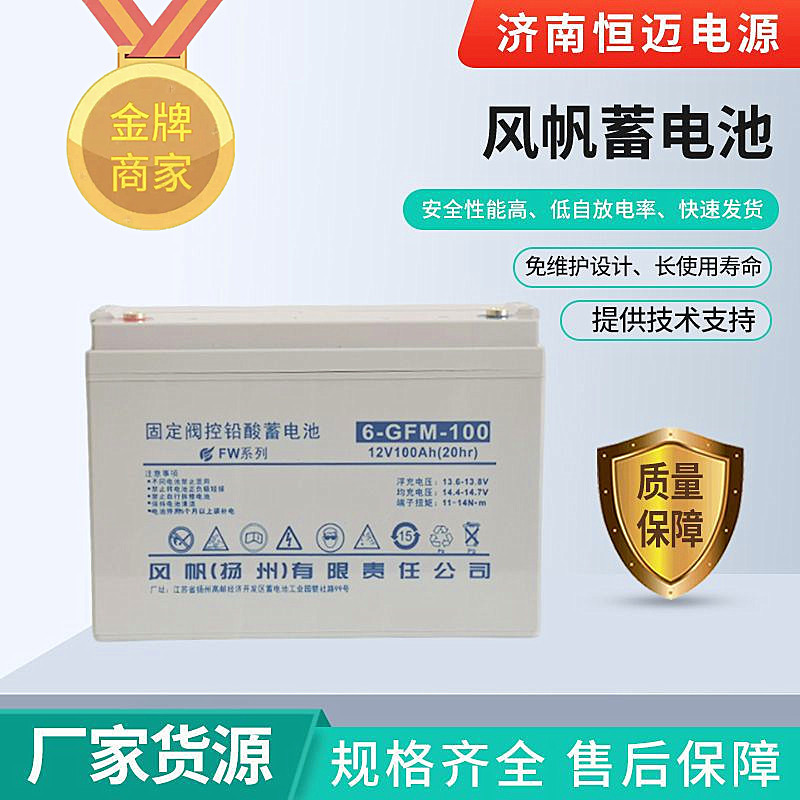 扬州风帆蓄电池12V24 38 65 100AH机房直流屏UPS/EPS电源专用