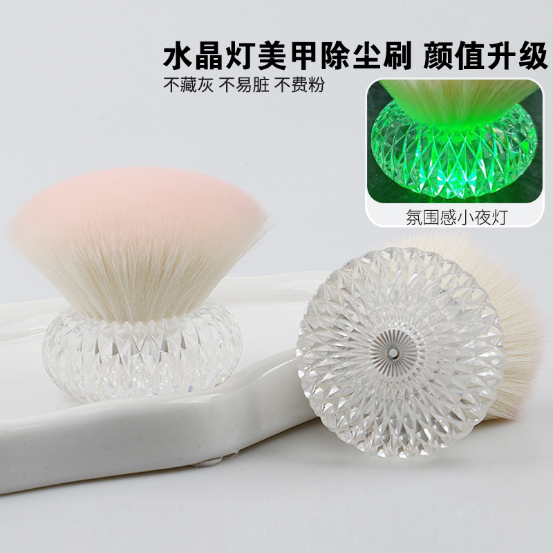 Brocha Limpiadora de Polvo Tipo Hongo Portátil para Uñas y Maquillaje