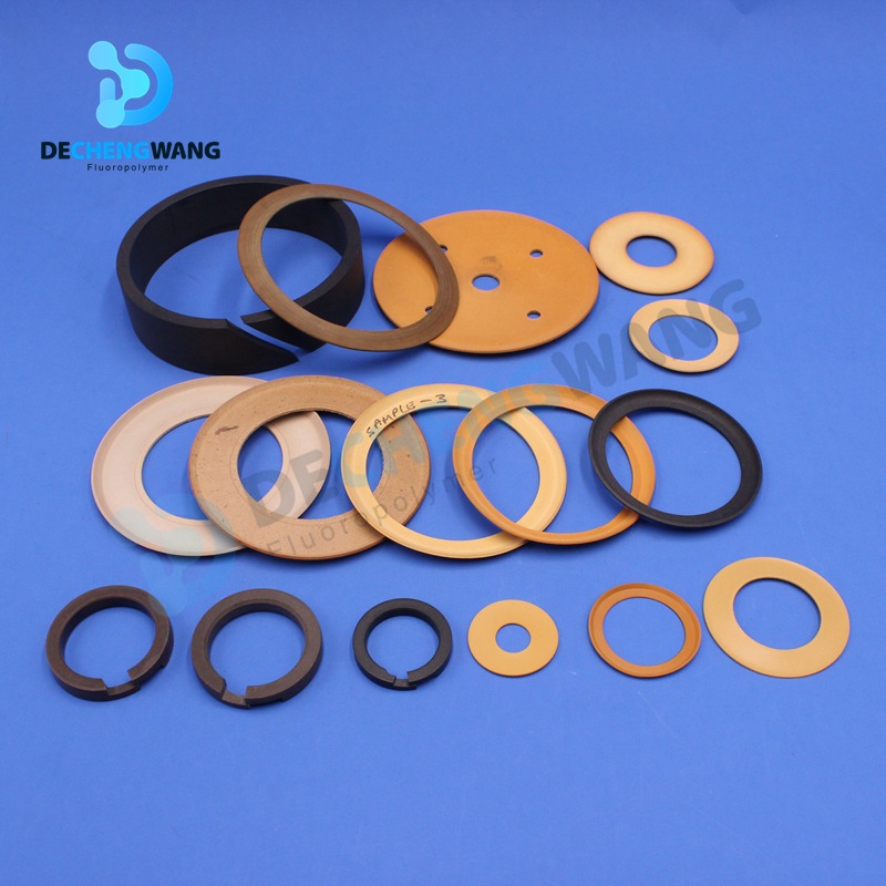 德诚旺 定做四氟垫片 ptfe挡圈 聚四氟乙烯活塞环 四氟填充配方