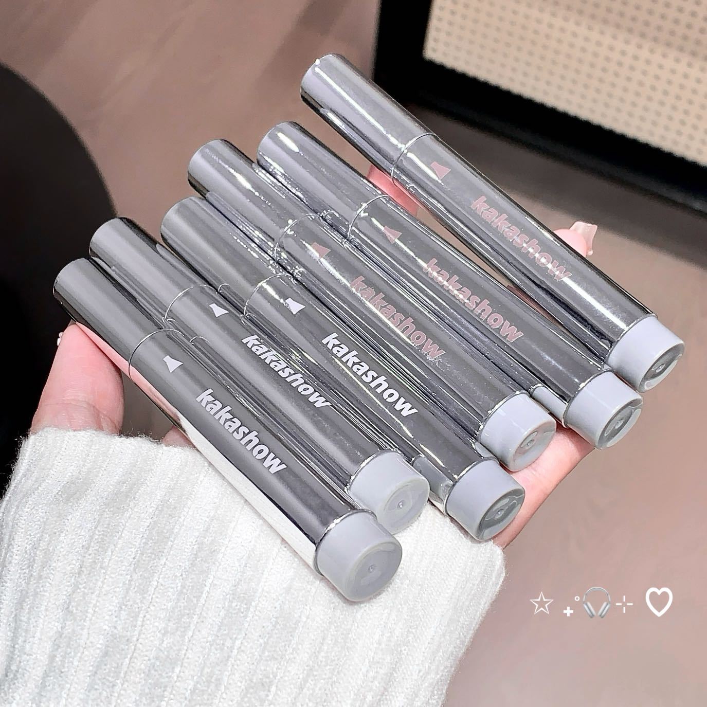 Kakashow Little Painter Lápiz de cejas con múltiples aguas, claro, natural, impermeable, lápiz de cejas con múltiples tenedores, maquillaje transfronterizo
