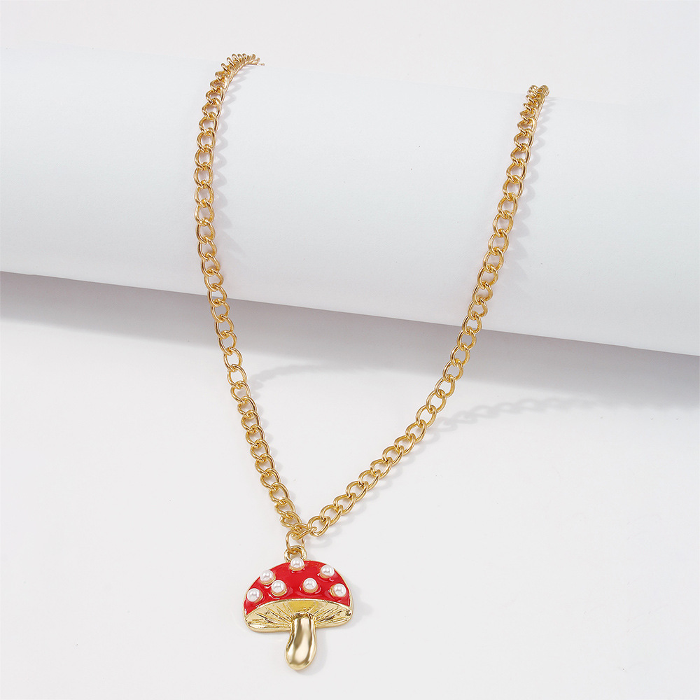 wholesale jewelry mushroom pendant necklace nihaojewelry