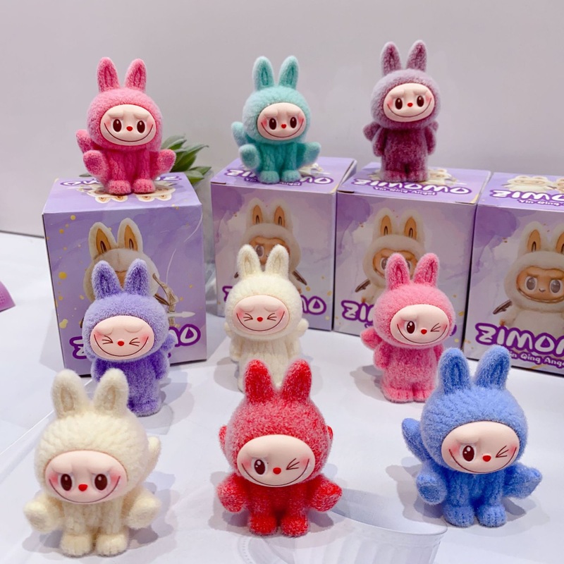 Labubu 漫画植毛フィギュアブラインドボックス高価値かわいいミニ人形デスクトップ装飾モデルギフト|undefined