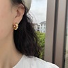 Fashionable earrings stainless steel, 2022 collection, European style, internet celebrity, 750 sample gold