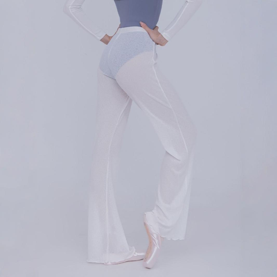 Yuan warm-up ballet trousers, adult women's dance practice clothes, ballet outfits, straight-leg flared ballet trousers
