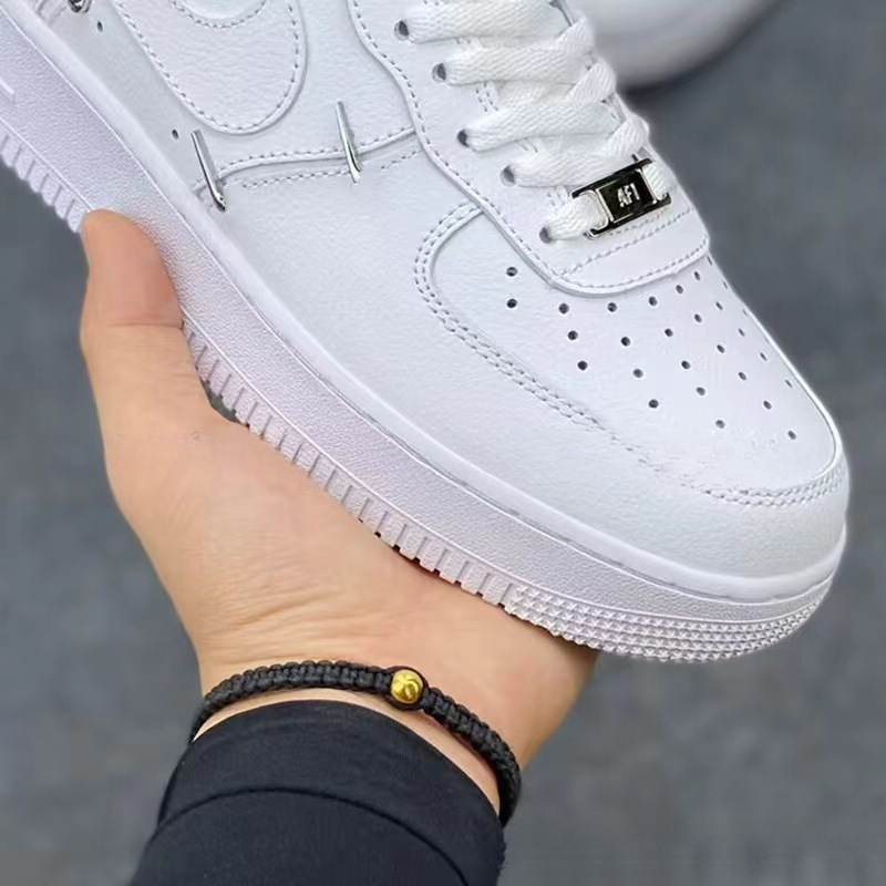 莆田純正 AF1 エア フォース ワン ロートップ スニーカー、多用途のクラシックな男性と女性のカップルのスポーツとレジャーの白い靴|undefined