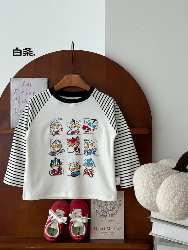 暖绒材质可爱时尚春秋季上新插肩袖设计亲肤保暖档口萌趣图案T恤|undefined