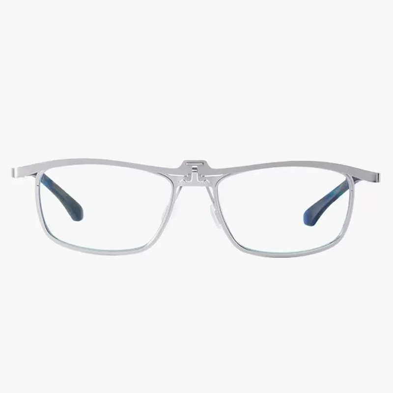 Metal extranjero flip gafas retrógradas marco cuadrado antiguo hombre luz azul alta definición gafas para mujeres de mediana edad y ancianos