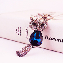 饰品可爱水晶狐狸动物合金钥匙扣配饰钥匙链送女友包扣包挂件1335