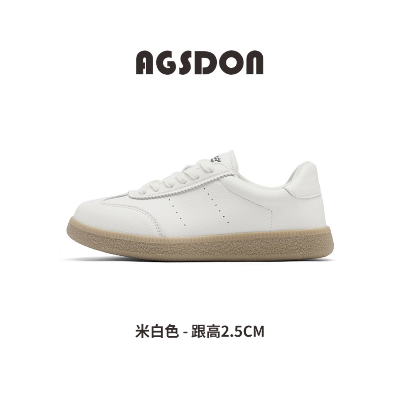 Augu Shi Deng zapatos blancos para mujeres 2025 verano nuevo estilo de fondo grueso estilo académico zapatos de skate casuales Retro Gundam zapatos de entrenamiento