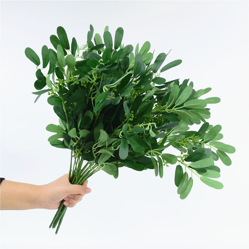 仿真枣树叶把束花生叶槐树叶枣叶把花儿童舞蹈手持花庭院景观造型