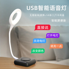 スマート音声ナイトライト電気スタンドコントロール寝室ベッドサイドランプ人工音コントロールled睡眠ライトusbナイトライト