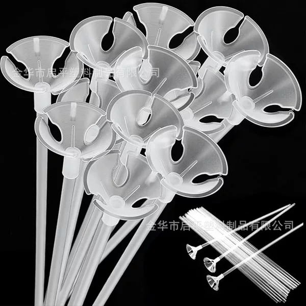 Transparent Balloon Support Rod Set 40cm Thickeneded Handheld Balloon Rod Tow Rod Support Balloon Rod Balloon Accessories