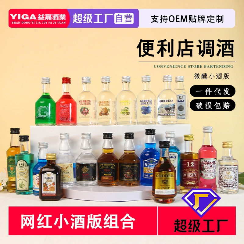 Такая же мини-вино DIY коктейль набор для смешивания базы вина маленькая бутылка водка бренди версия