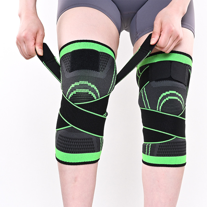 Rodillas deportivas transfronterizas mayorista ciclismo correr tejido respirado protección deportiva nylon correa rodillas fabricantes