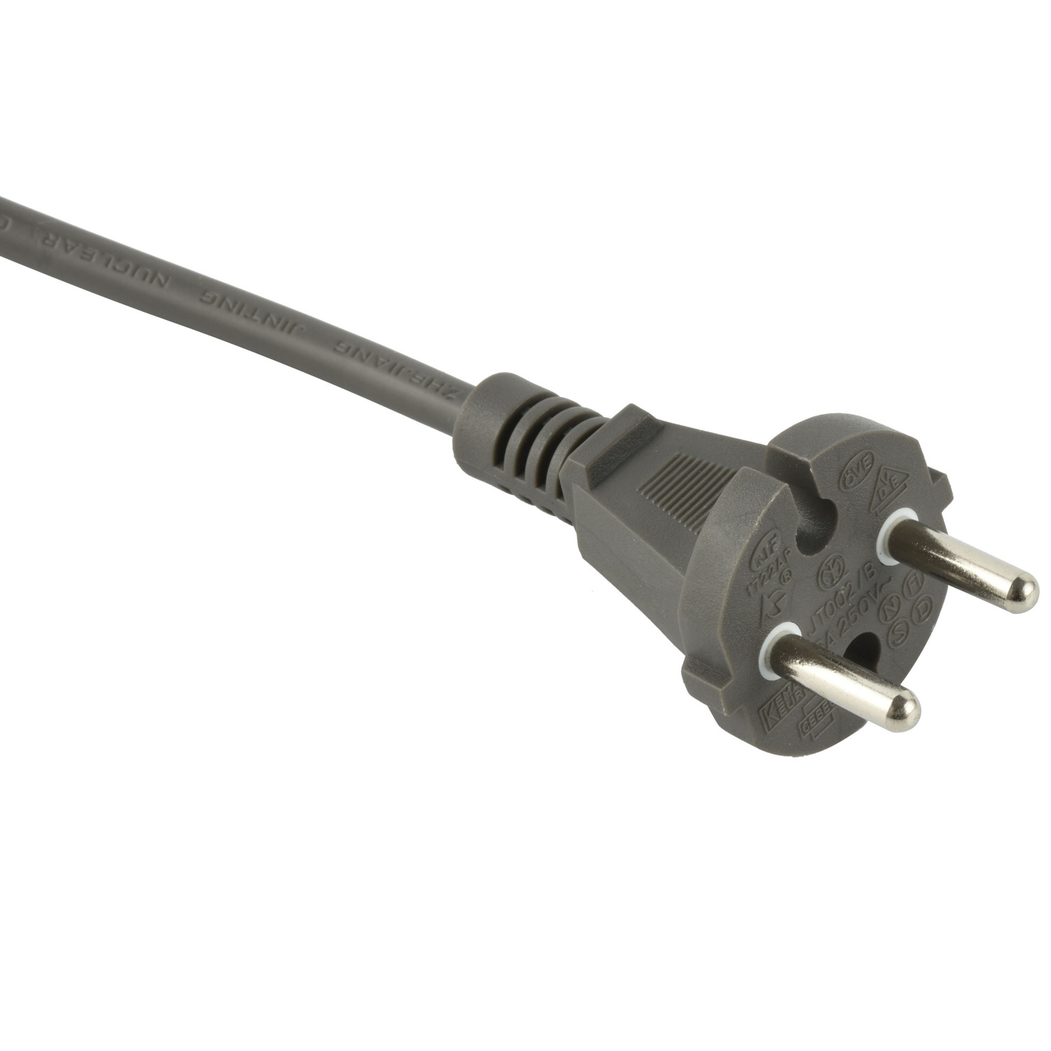 热销欧洲两芯电源线 2*1.0 工具插头延长线纯铜插头线2米VDE认证