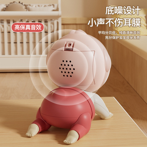 Baby toys 0-1 years old learning crawling guide to raise head practice training educational early education electric crawler 3 baby 6 months 4