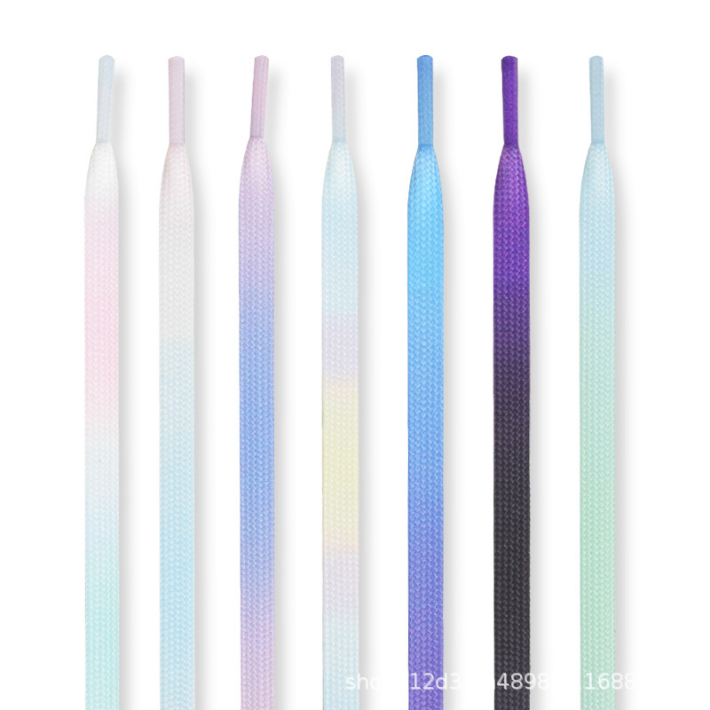 Gradient Color Shoelaces Fit Red Rabbit 5pro Shoelaces Basketball Shoelaces Rope Men's and Women's Decorative All-match ins Set