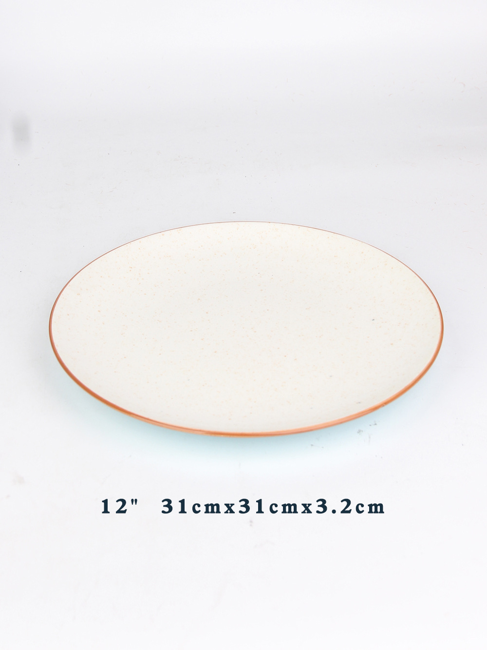 12 pulgadas simple estilo redondo plato de cerámica Hotel occidental Placa de carne Placa de pasta placa fría plato