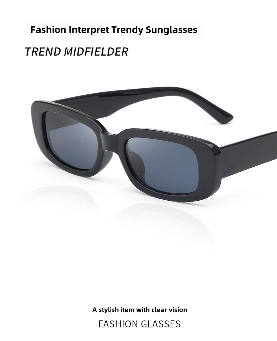 Neliönmuotoiset mustat 2024 uudet aurinkolasit miesten eurooppalaisille ja amerikkalaisille rajat ylittäville ulkomaankaupan lasit naisten retro-ultraviolettisuojatut aurinkolasit_voghion.com