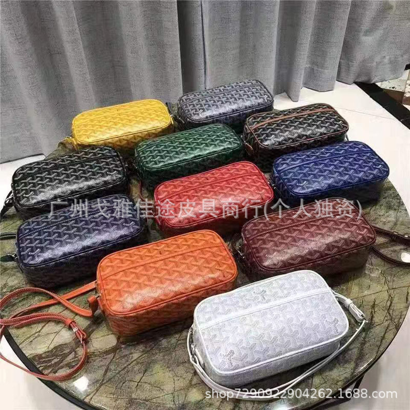 Goya Dog Tooth Camera Bag Goyard Large Capacity Single Shoulder Crossbody Small Square Bag Digital Bag Lightweight Waterproof Women's Bag