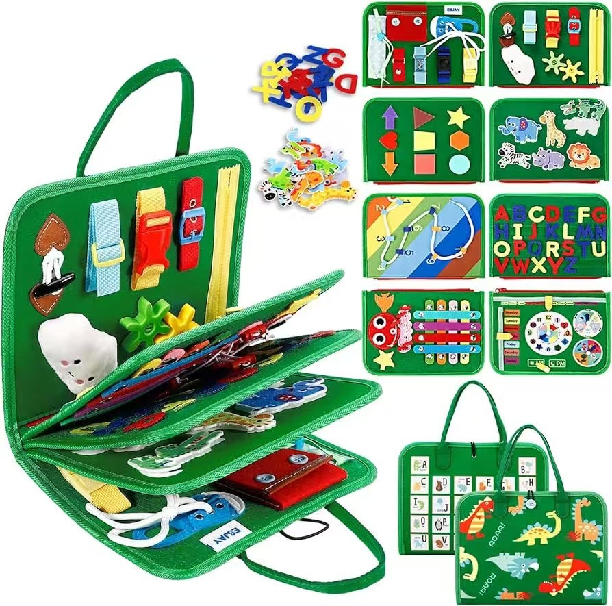 Tablero de aprendizaje de fieltro nuevo tablero de fieltro ocupado de fieltro de rompecabezas de educación temprana de Amazon cpc ce planet