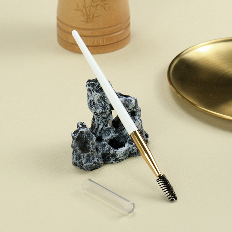 Individual 402 cepillo de cejas espiral cepillo de pestañas cepillo de cejas ceja que forma peine tinte de cejas cepillo de crema con tapa herramientas de belleza