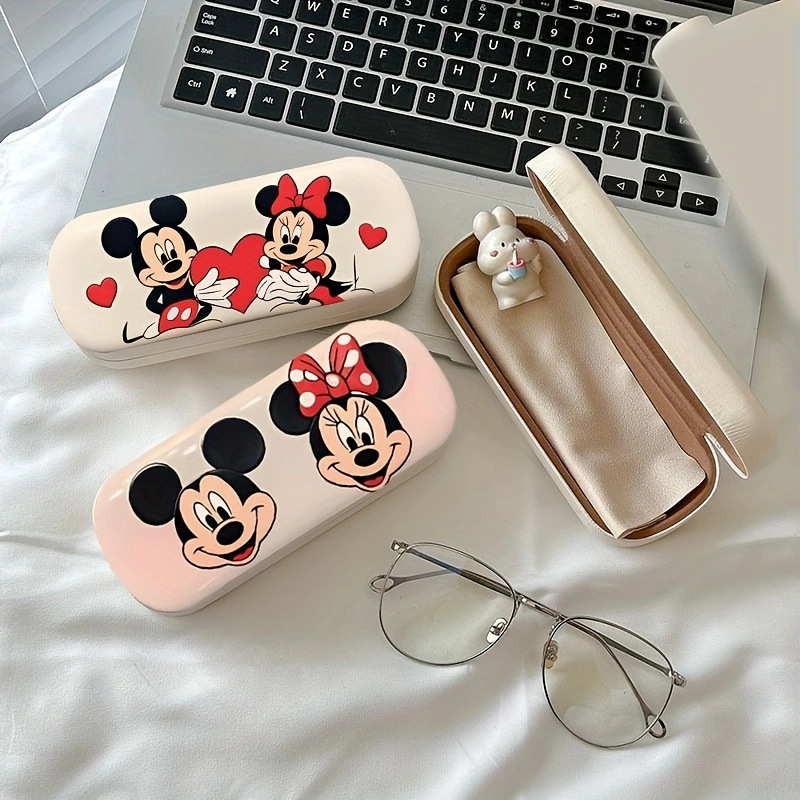 New Mickey glasses box anti-pressure drop large capacity portable cartoon creative cute myopia box children myopia
