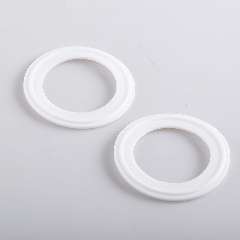 快装四氟垫片卡箍式垫圈PTFE卡盘胶圈接头密封圈圆形铁氟龙密封垫