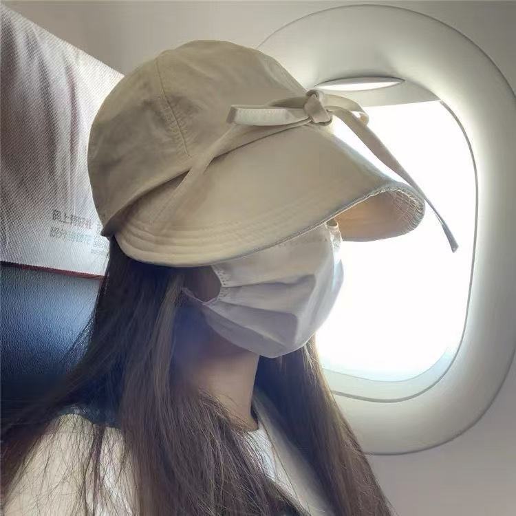 帽子女春夏款系带款马术帽露丝款女士太阳帽复古鸭舌帽纯色遮阳帽