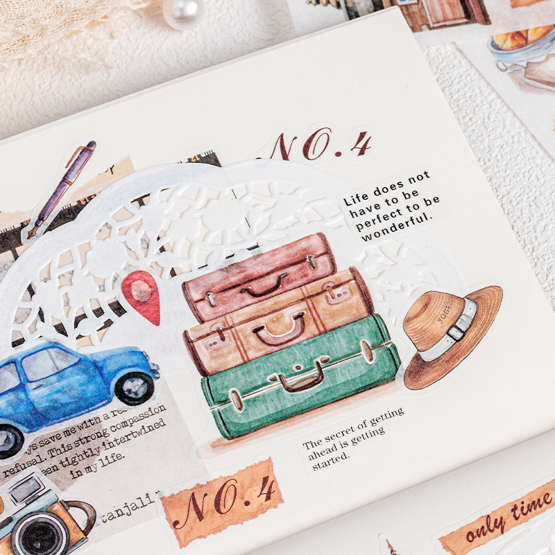 Serie de excursiones renacentistas y cinta de papel segmentación fresca retro diario DIY decoración pegatinas