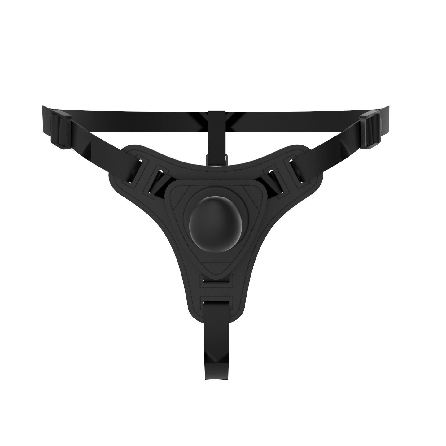 Wearable Strap-on Silicone Pants with Red Dual Dildo Design for Couples — detail image 7