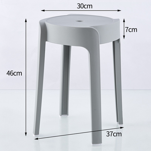 Stackable High Stools for Home Use, Thickened Plastic Stools, Modern Simple Plastic Large Whirlwind Stools, Stackable Windmill Benches