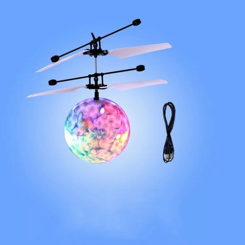 Customized luminous crystal flying ball, smart sensor-controlled flying device, gesture-controlled remote control airplane, wholesale children's toys
