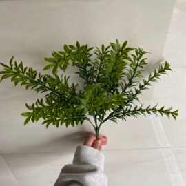仿真绿植水草 柳条柳叶花材配件绿植婚庆打底绿植水草藤条假花
