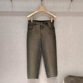 毒家现货正确版原标F家新款直筒侧口袋套染长牛仔裤复古潮流百搭