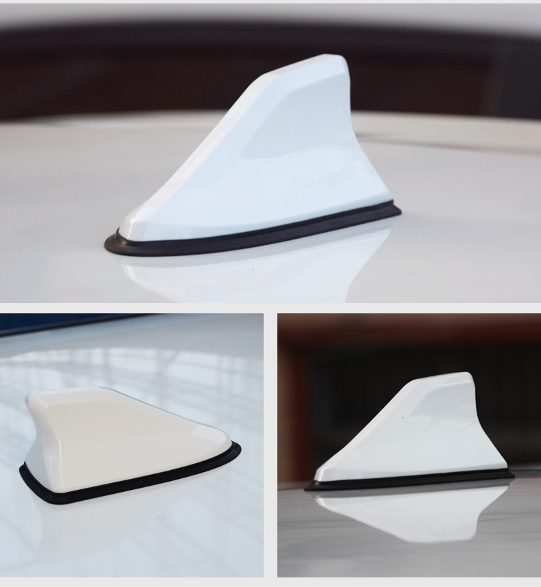 Car Modification Shark Fin Antenna for Radio Signal Reception, Special Roof Spoiler Decoration, No Drilling Required
