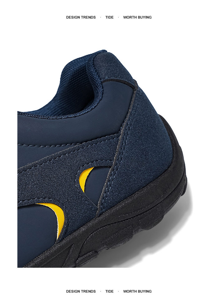 Giày sneaker nam cổ thấp nhẹ nhàng, mũi tròn, dây buộc phía trước, phong cách tối giản — KR 226m Trắng, KR226 xanh vàng chi tiết 7