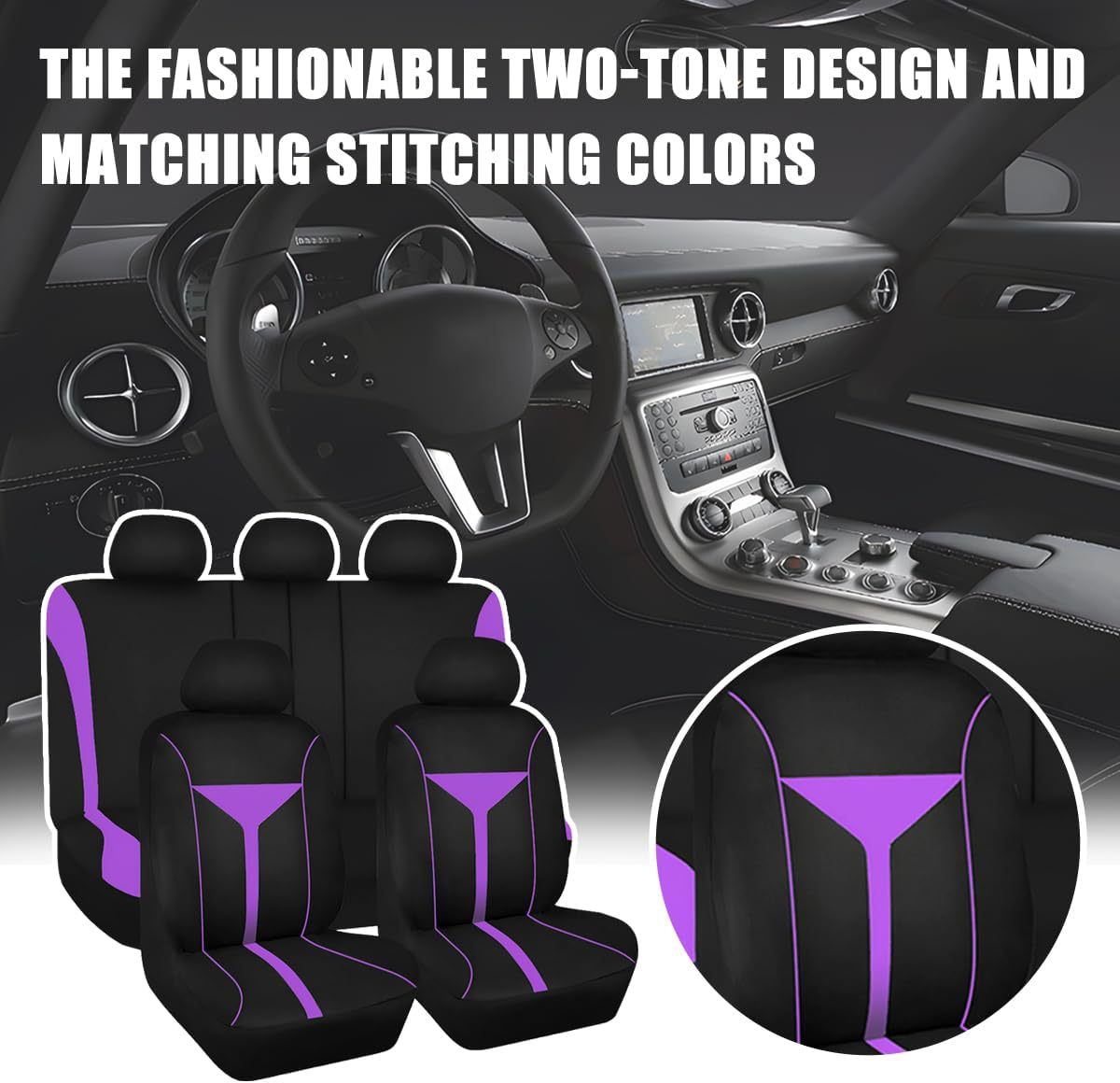 Cross-Border New Elastic Fabric Wine Glass Style Car Seat Cover for All Seasons Amazon Temu Meike Duo