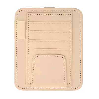 Car Sun Visor Storage Glasses Car Glasses Clip/Bill Clip - strap-style-with-pebbled-beige