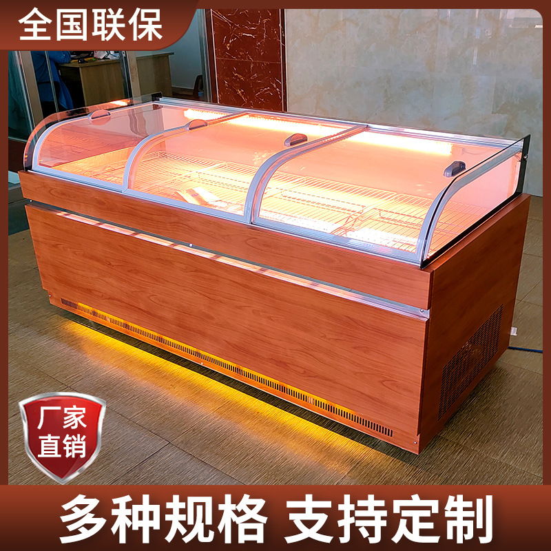 商用平口双温鸭脖柜生鲜肉展示柜熟食保鲜柜凉菜冷藏水果捞展示柜