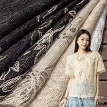 2025夏季新款超好看方格亮片绣花 短袖衬衫女设计感小众上衣面料