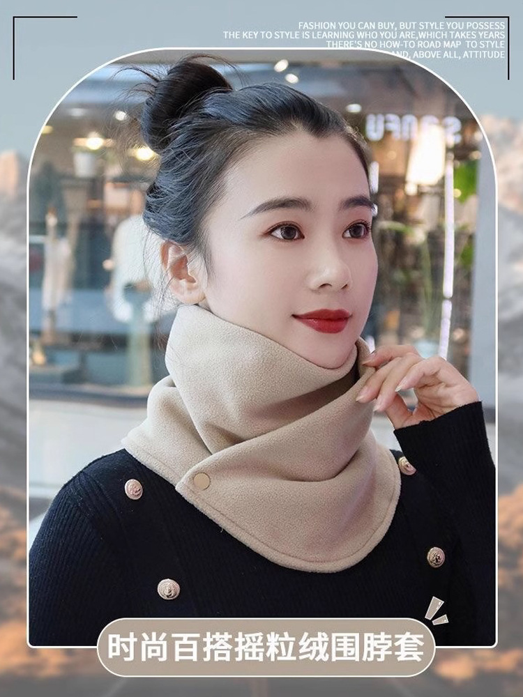 YANZONG 따뜻한 스카프 가을과 겨울 목 보호 목 소매 남성과 여성을위한 방풍 기모 두꺼운 자궁 경부 척추 보호 승마 방청 스카프