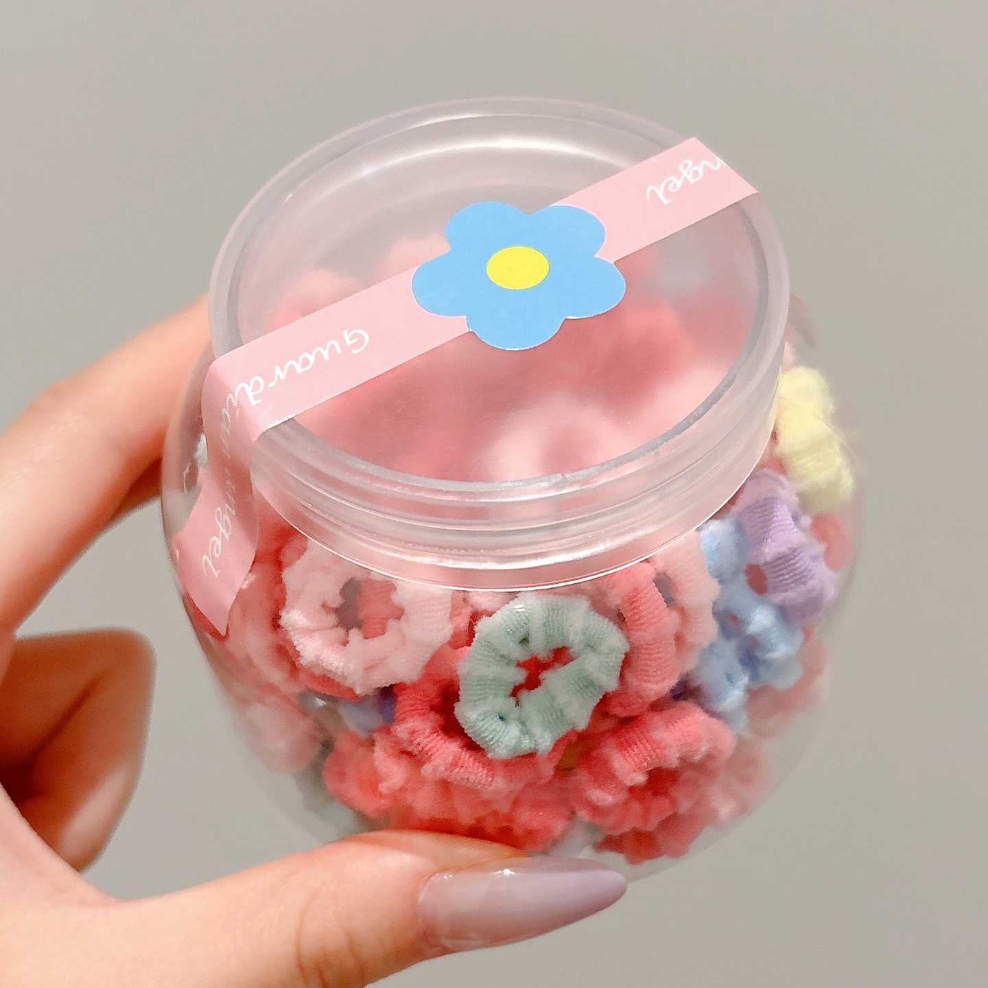 Anillo para el cabello de los niños, banda de goma de alta elasticidad, cabello trenzado, no daña el cabello, cuerda para atar al bebé, red neta 2025 nueva funda de cuero de cuerda para el cabello