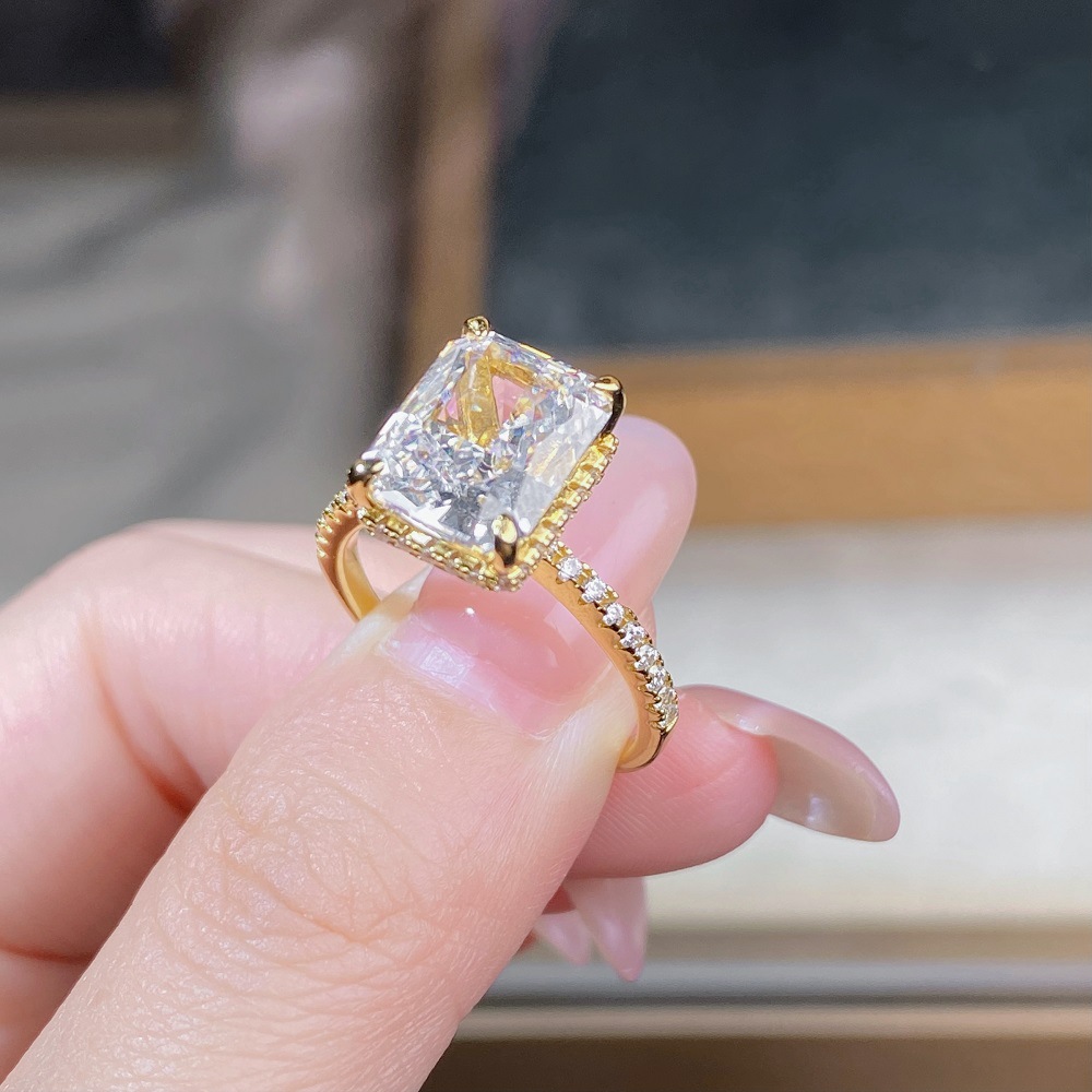 Fashion Geometric Sterling Silver Plating Zircon Rings 1 Piece