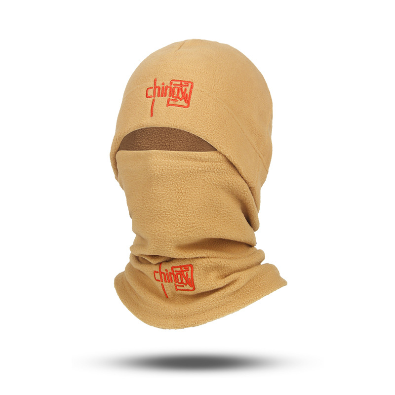Otoño y invierno sombrero unisex grueso montañismo al aire libre a prueba de viento calentamiento gorra de terciopelo máscara de terciopelo antifrío