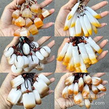 厂家批发金丝玉一口糖平安扣男女款俏色挂件玉石吊坠直播优选单品