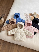 儿童轻薄羽绒棉服宝宝短款棉袄男女童连帽棉衣小童婴儿洋气外套潮